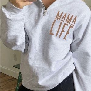 NWT Mom life pull over jacket